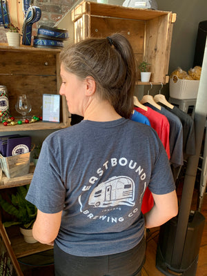 navy eastbound script t-shirt tri-blend material