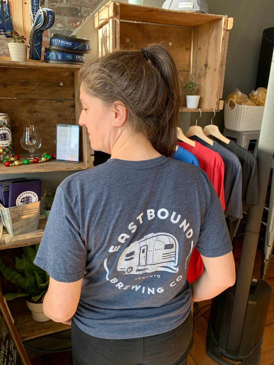navy eastbound script t-shirt tri-blend material